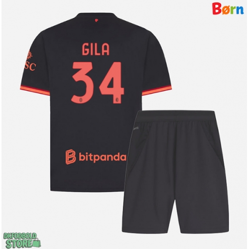 AC Milan Mario Gila #34 Replika Babytøj Tredje sæt Børn 2026-27 Kortærmet (+ Korte bukser)